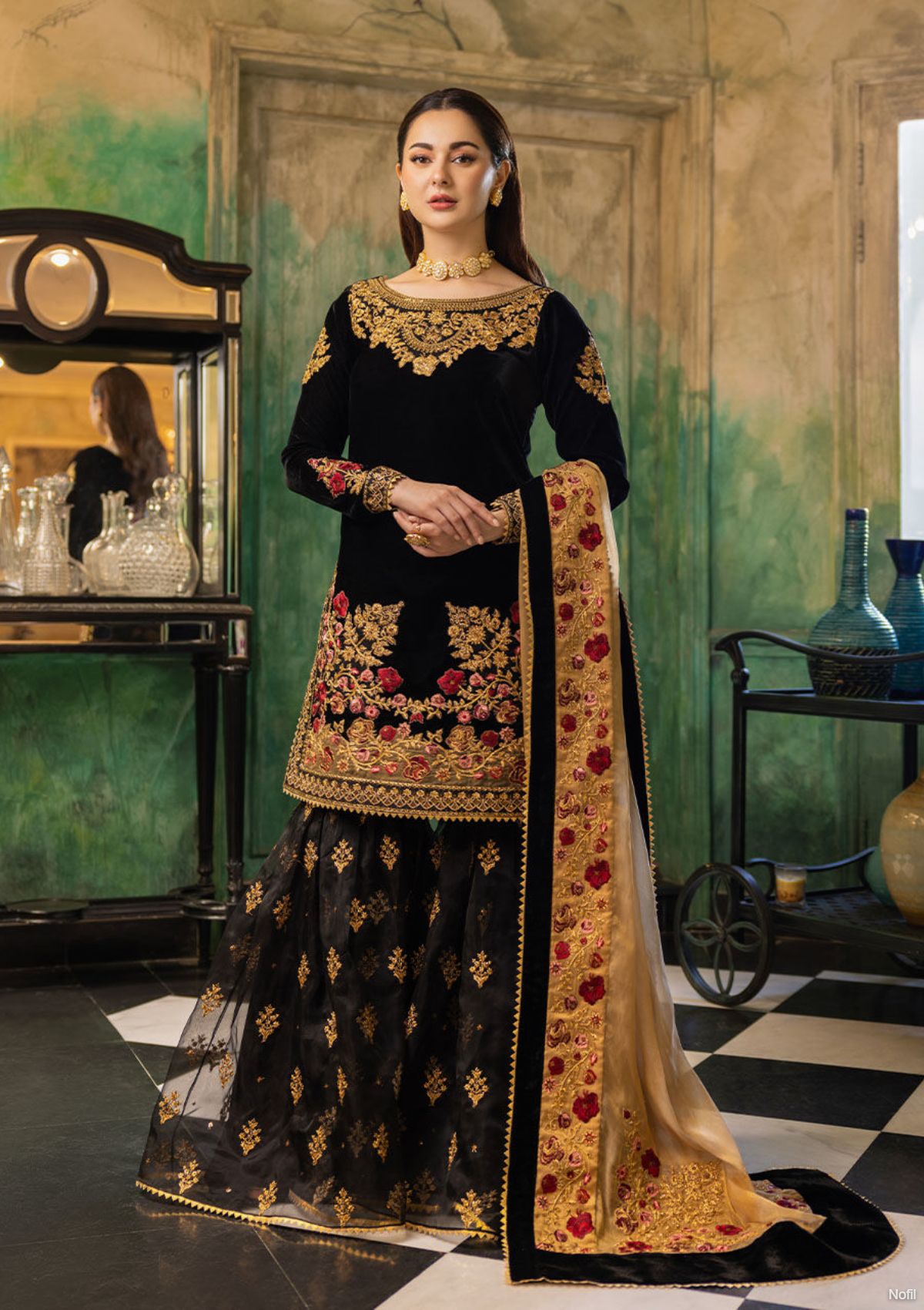 Winter Collection - Zainab Chottani - Velvet - ZCV#6 available at Saleem Fabrics Traditions