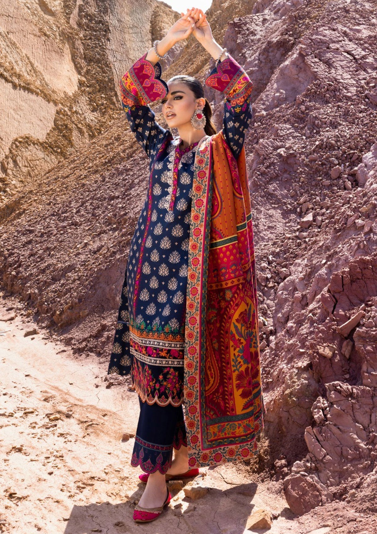 Winter Collection - Zainab Chottani - Winter Shawls - D#1 available at Saleem Fabrics Traditions