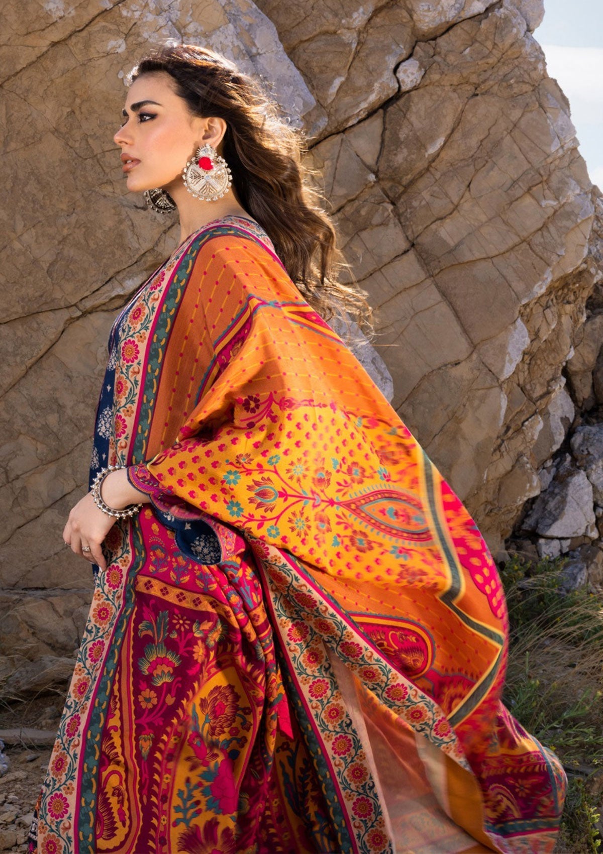 Winter Collection - Zainab Chottani - Winter Shawls - D#1 available at Saleem Fabrics Traditions