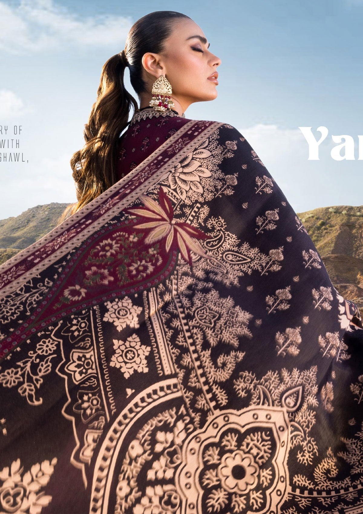 Winter Collection - Zainab Chottani - Winter Shawls - D#4 available at Saleem Fabrics Traditions