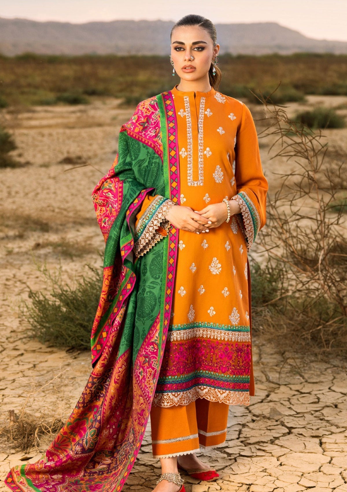 Winter Collection - Zainab Chottani - Winter Shawls - D#6 available at Saleem Fabrics Traditions