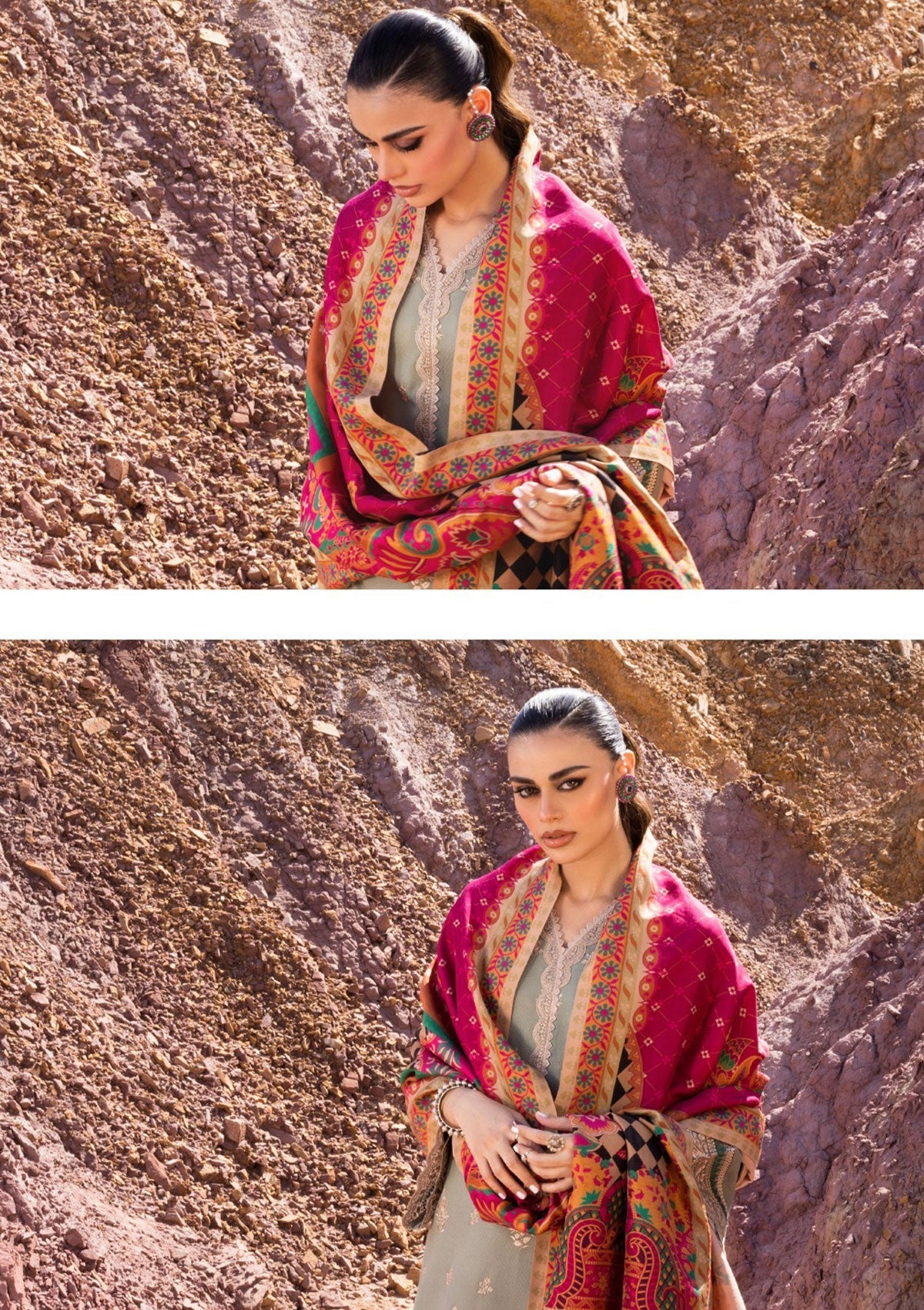 Winter Collection - Zainab Chottani - Winter Shawls - D#7 available at Saleem Fabrics Traditions