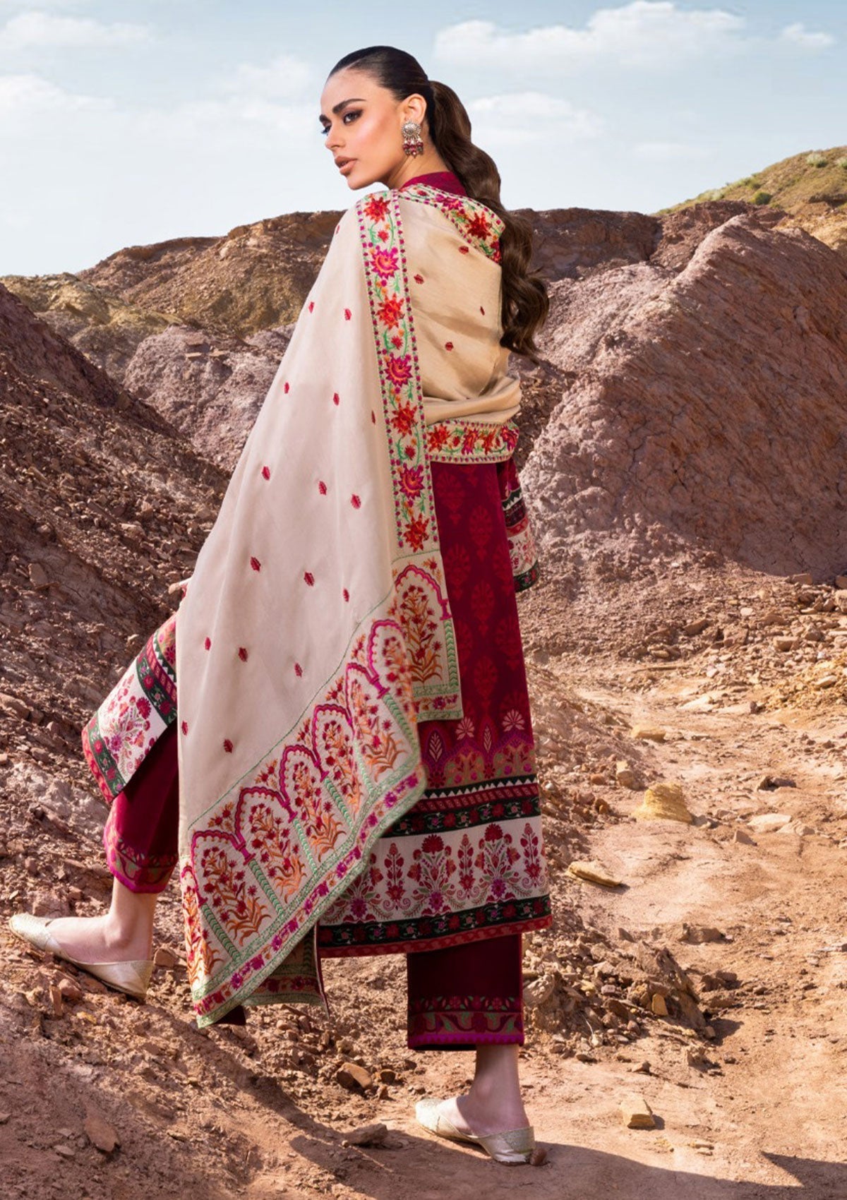 Winter Collection - Zainab Chottani - Winter Shawls - D#9 available at Saleem Fabrics Traditions