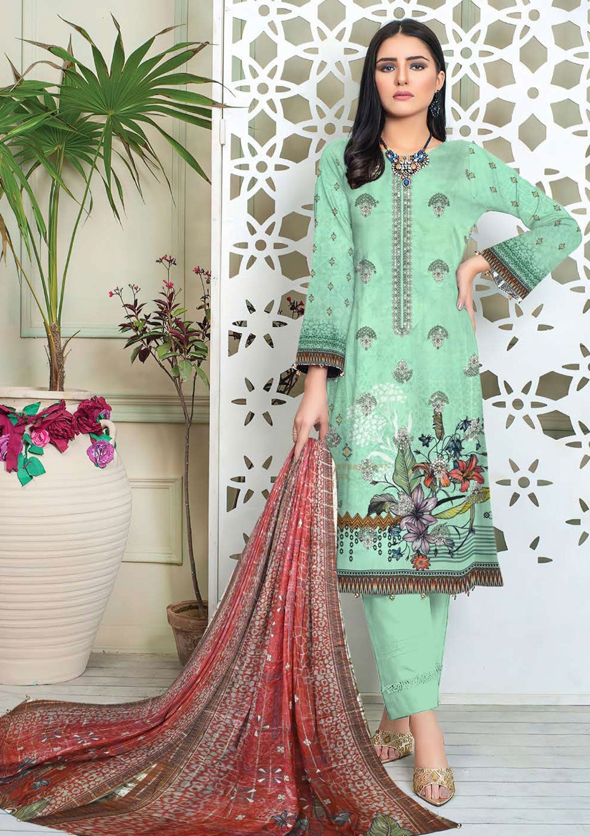 Winter Collection - Zara Meer - Viscose - V52 - D#1 available at Saleem Fabrics Traditions