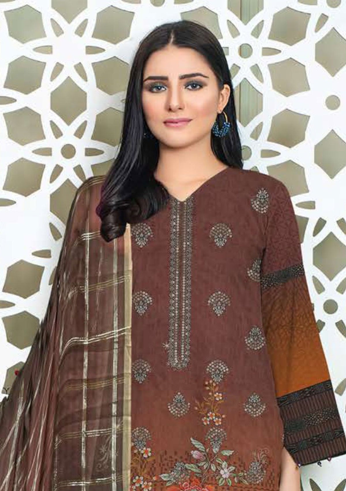 Winter Collection - Zara Meer - Viscose - V52 - D#2 available at Saleem Fabrics Traditions
