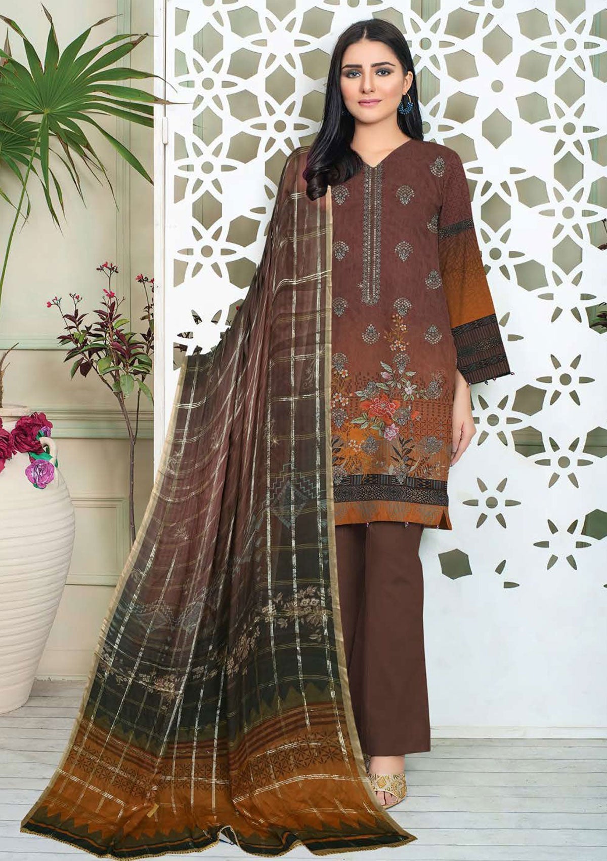 Winter Collection - Zara Meer - Viscose - V52 - D#2 available at Saleem Fabrics Traditions