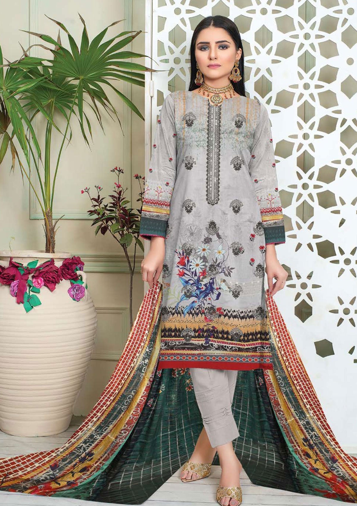 Winter Collection - Zara Meer - Viscose - V52 - D#3 available at Saleem Fabrics Traditions