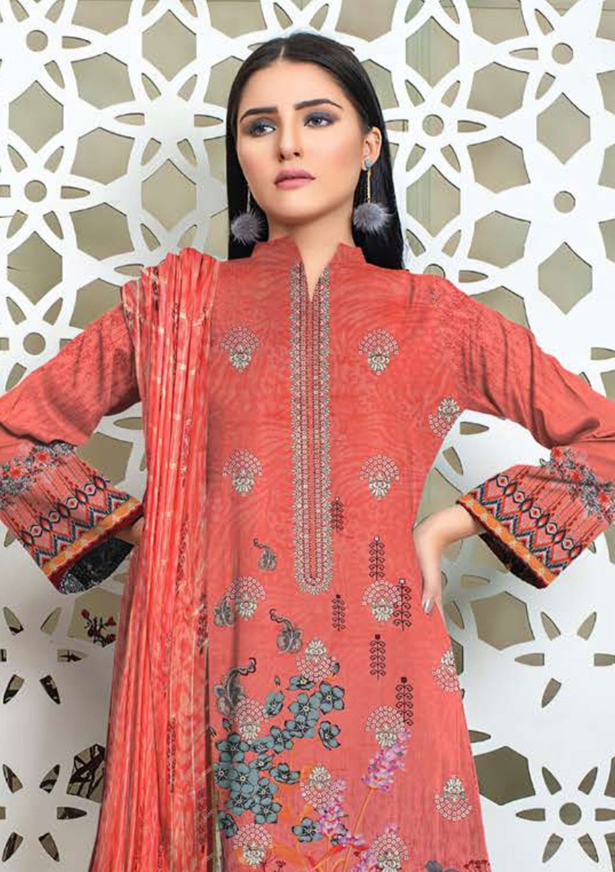 Winter Collection - Zara Meer - Viscose - V52 - D#6 available at Saleem Fabrics Traditions
