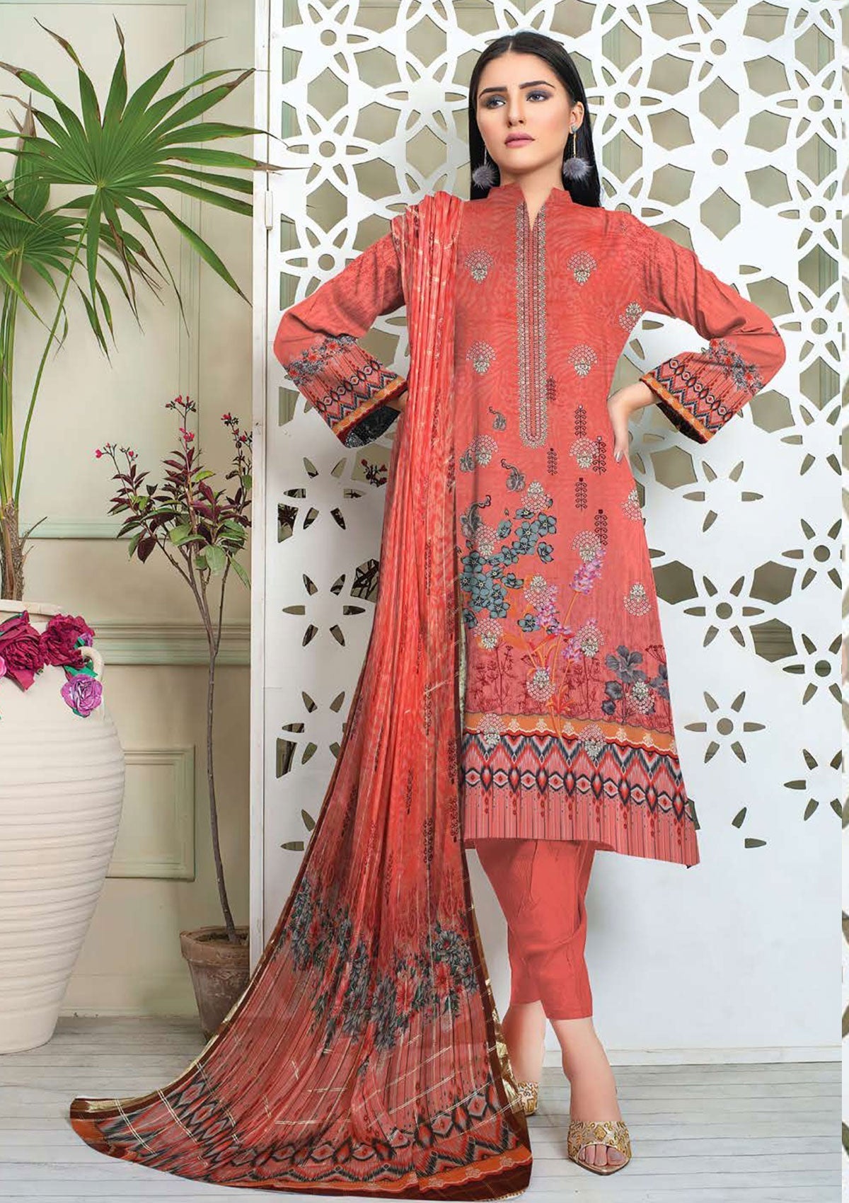 Winter Collection - Zara Meer - Viscose - V52 - D#6 available at Saleem Fabrics Traditions