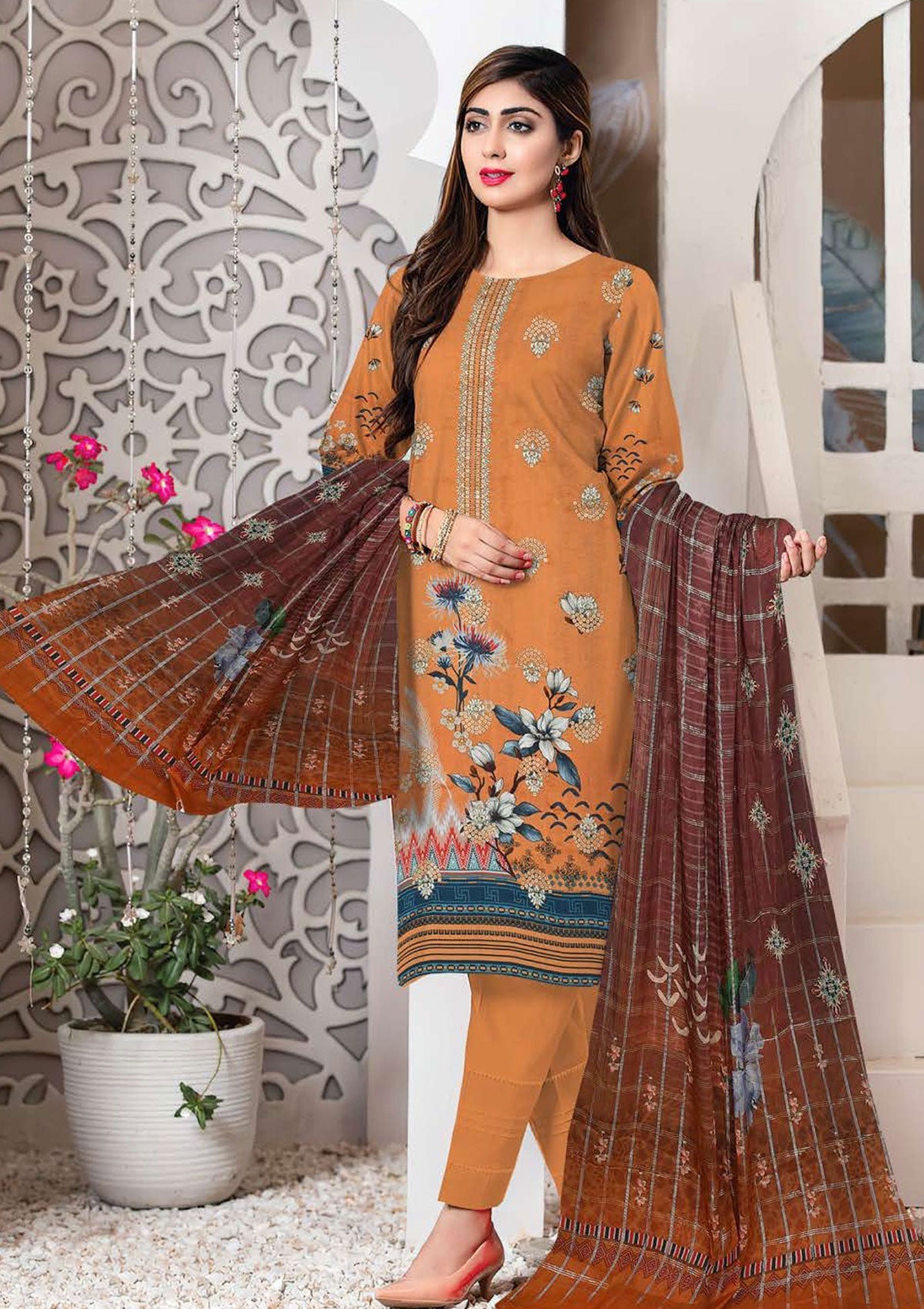 Winter Collection - Zara Meer - Viscose - V52 - D#8 available at Saleem Fabrics Traditions