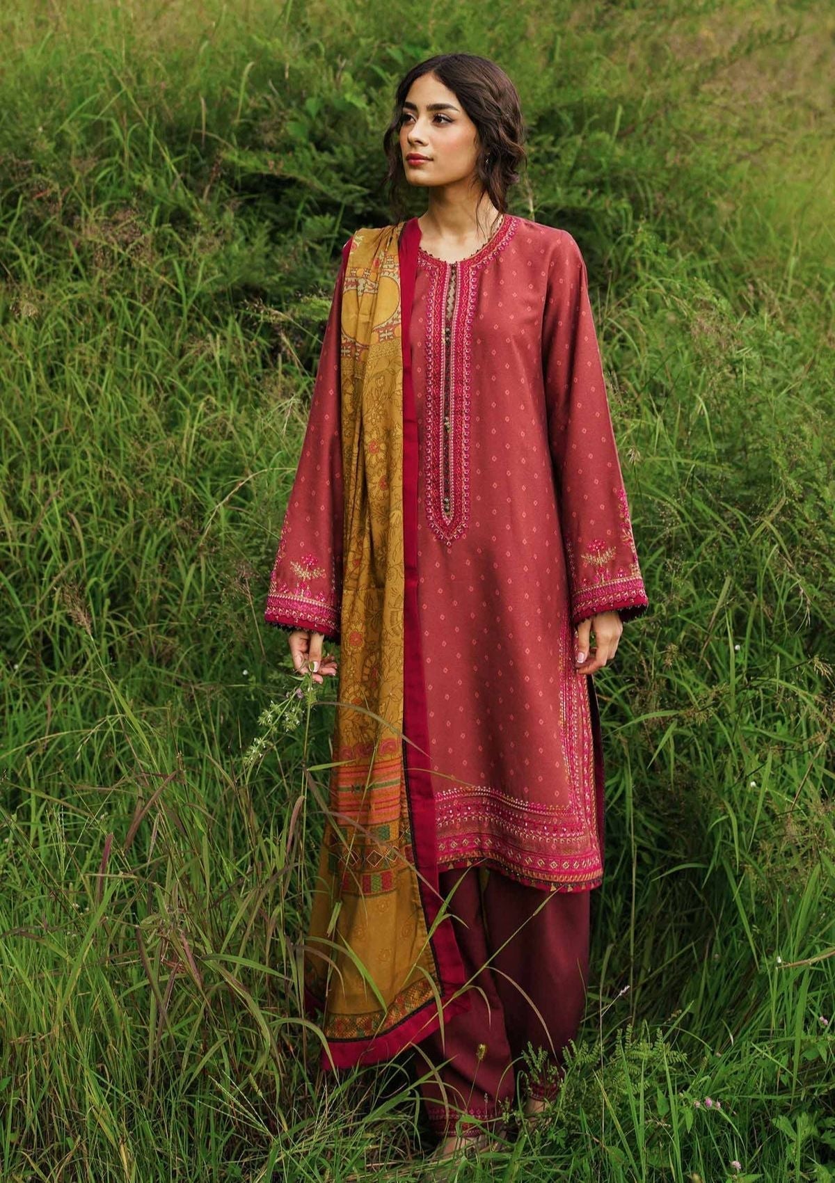 Winter Collection - Zara Shahjahan - Coco - D#7B available at Saleem Fabrics Traditions