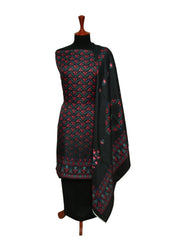 Winter Dress - Rubaaiyat -Pashmina - Printed - Black D#1 by Saleem Fabrics PK