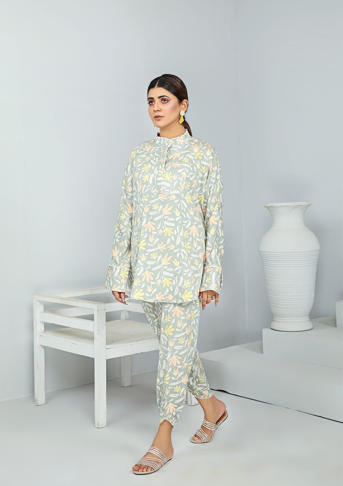 Winter Dress - Rubaaiyat - Printed Marina - 2 Pcs- D#11 available at Saleem Fabrics Traditions