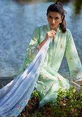 Lawn Collection - Farah Talib Aziz - Suay - Luxury Unstitched '24 - Misora Mint Green - FTA#11