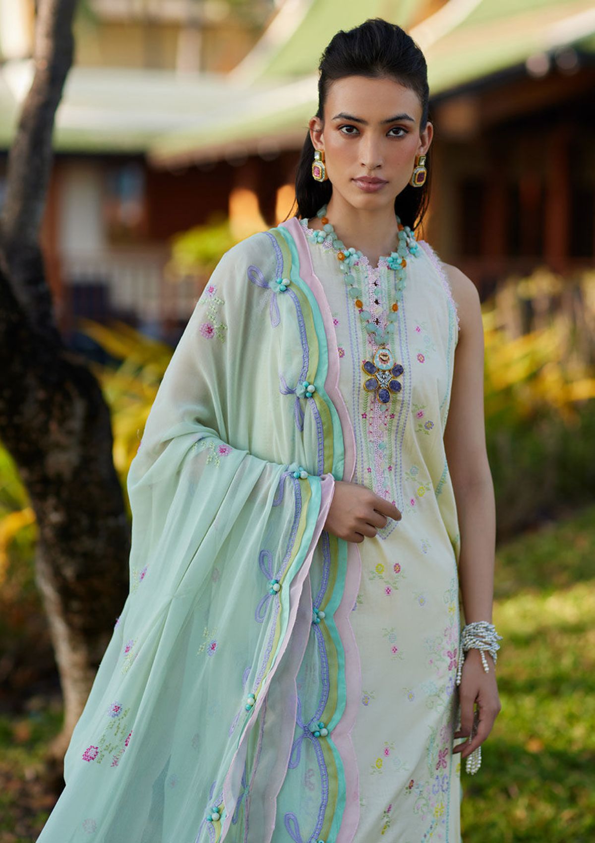 Lawn Collection - Farah Talib Aziz - Suay - Luxury Unstitched '24 - Vaia Yellow - FTA#12