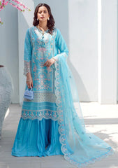 Lawn Collection - Asimah.K - Inaayat - Festive - BULE PRIMROSE - D#01