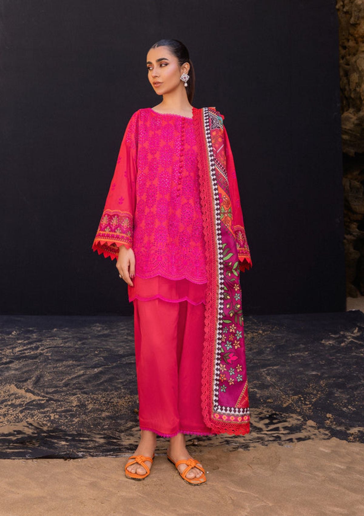 Lawn Collection - Zainab Chottani - Chikankari 24 - ZCC#6B - Laali