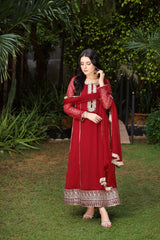 Pret Collection - Manahils - Safiyya - KURTI 123 - Maroon