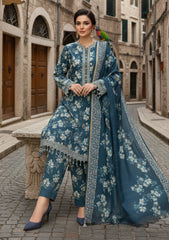 Winter - Riwaj - Printed Marina - 3 Pcs - Wool Shawl 25 - D#88