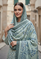 Winter - Riwaj - Printed Marina - 3 Pcs - Wool Shawl 25 - D#76