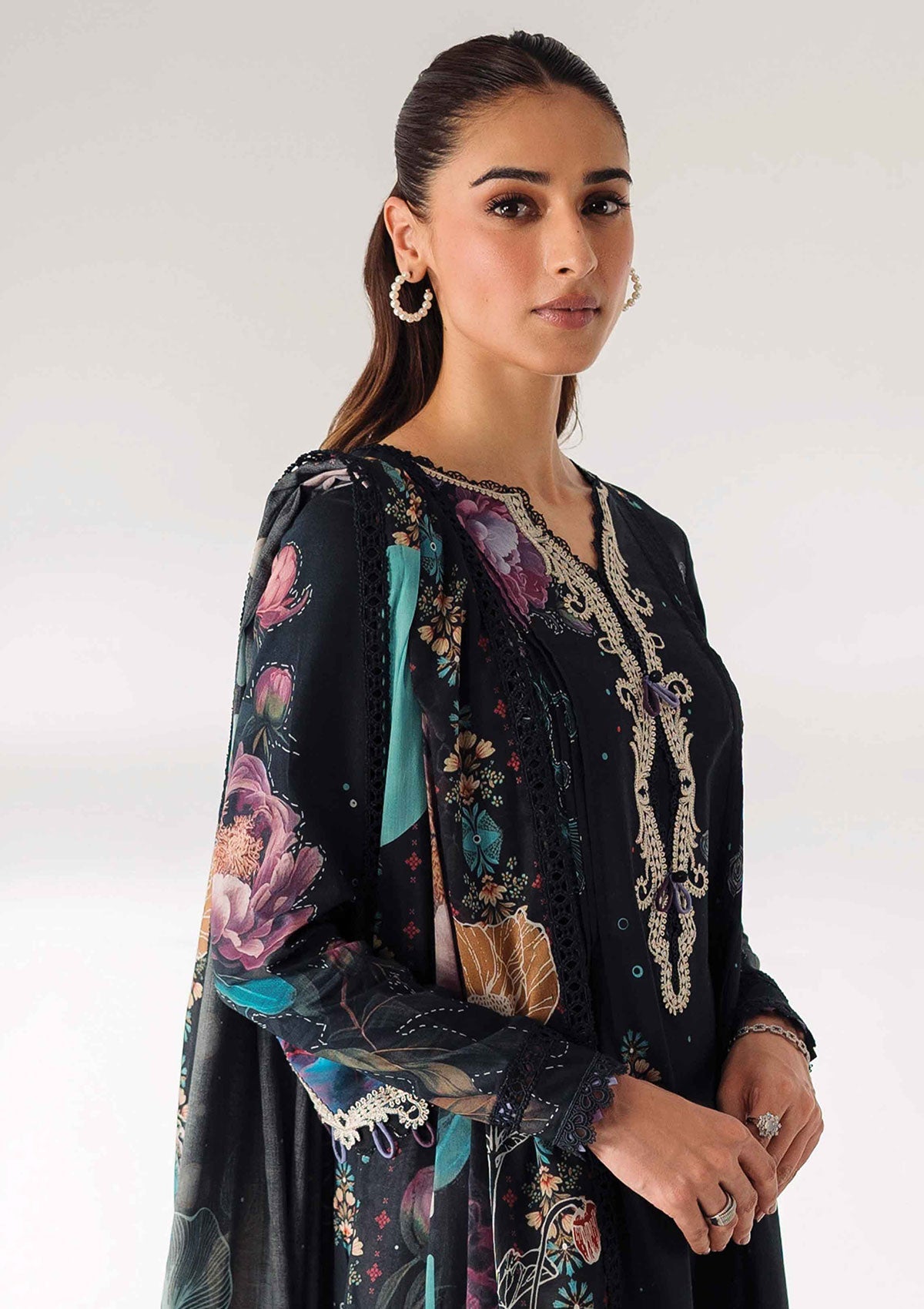 Lawn Collection - Qalamkar - Q Prints 24 - AR#01 - Aniqa