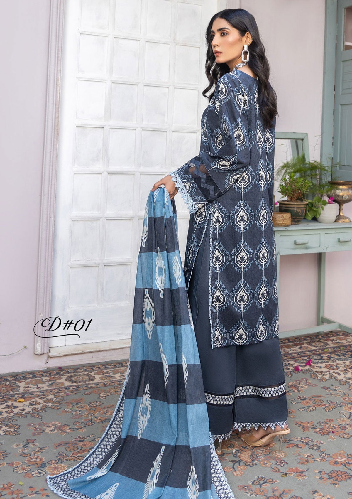 Lawn Collection - Humdum - Rang e Noor - HRN#01