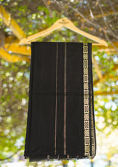 Broshia Lawn Shawl D - 09 - Black