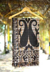 Pashmina Wool Kaani Jamawar Shawl D - 05 - Black