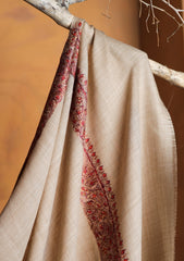 Pashmina Kashmiri Border Shawl D#126 - Skin