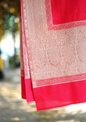 Pashmina Kaani Zari Shawl D - 21 - SH Pink