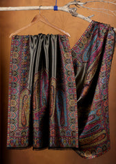 Pashmina Zari Jamawar Shawl D#03 - Black