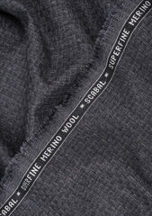Scabal Pulse Natural Stretch Super Fine Wool Dobby Suiting - Grey