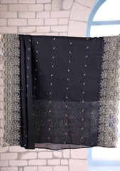 Embroidered Lawn Summer Shawl D#31 - Black