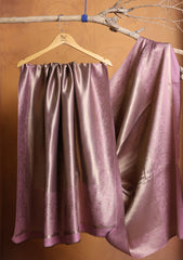 Silk Zari Jamawar Shawl D#06 - Lilac