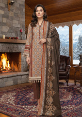 Winter - Riwaj - Printed Marina - 3 Pcs - Wool Shawl 25 - D#08