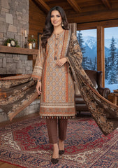 Winter - Riwaj - Printed Marina - 3 Pcs - Wool Shawl 25 - D#08