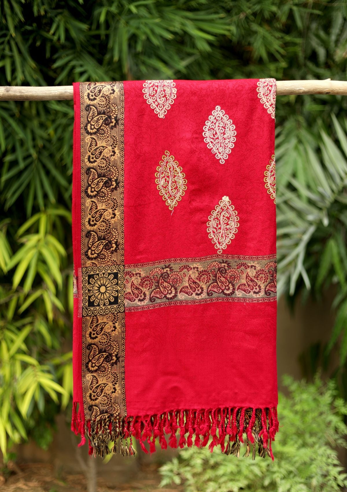 Embroidered Wool Shawl  D - 53