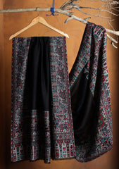 Pashmina Jamawar Shawl D#120 - Black