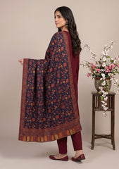 Winter - Riwaj - Pashmina Kani Jamawar 3 Pcs Suit - D#02 - Maroon