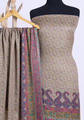 Winter - Riwaj - Printed Pashmina - 3 Pcs Suit - D#02 - Skin