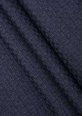 Scabal Pulse Natural Stretch Super Fine Wool Dobby Suiting - Muted Blue
