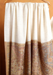 Pashmina Jamawar Shawl D#158 - Off White