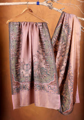 Pashmina Zari Jamawar Shawl D#01 - T Pink