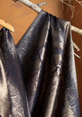 Silk Zari Jamawar Shawl D#17 - N Blue