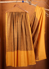 Pashmina Embroidered Jaaldar Shawl D#08 - Mustard