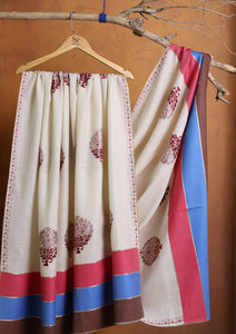 Pashmina Ari Work Shawl D#06 - Off White