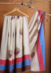 Pashmina Ari Work Shawl D#06 - Off White