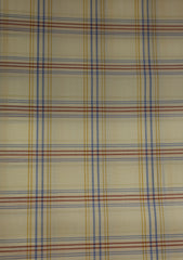Dechamps Suiting Selvage Check Wool Fabric - M Cream