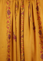 Pashmina Kashmiri Jaaldar Shawl D#144 - Mustard