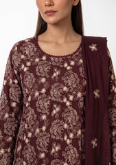 Winter - Rubaaiyat - Pashmina Embroidered 26 - D#06 - Purple